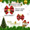 Vêtements pour chiens 10/20/50pcs Bowknot Cat Hair Bows Père Noël Bande de caoutchouc Décoration de chapeau de Noël pour petits accessoires pour animaux de compagnie