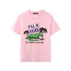 デザイナーPA TシャツティープリントパームズTシャツメンズレディースアングルショートスリーブヒップホップストリートウェアトップ