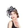 Accesorios para mujer Vintage Sinamay Fascinator cóctel diadema vestido de iglesia boda Kentucky Derby sombreros diadema T222