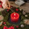 Candle Holders Christmas Holder Elegant Metal Electroplated Diy Home Decor With For Festive