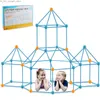 Leksakstält Byggnadssats blockerar konstruktion Fortress Kids Forts Child Game Tents Fort Build DIY 3D MONTERA DEN TENT Toy Gift for Kids Q231220