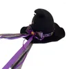 Bérets Hat de sorcière élégant chapeaux de pendentif délicat pour mascarade citrouille adultes cosplay costume accessoire