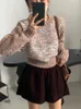 Women s Sweaters Sparkling Knitted Sweater Women Elegant O Neck Long Sleeve Sequin Autumn Winter Chic Lady Loose Solid Pullover 231219