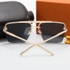 Designer sunglasses luxury sunglasses for women men shades eyeglass polarizing Metal half frame letter sunglasses Large frame glasses fashion shade