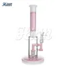 Hittn 2024 New Glass Water Bong 6 Tree Arms porc 14mm Male articulação cuba de água de vidro de vidro Mão soprada Bongo de vidro 11,5 polegadas Cores de leite