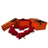 Dekorative Blumen, 21 Stück/Set, künstliche Seide, rote Rose, Blumenkopf, Dekoration, Geburtstag, Geschenkbox, Party-Rosen