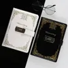 A5 Creative School Office Supplies Password Book Stationery Personal Diary Vintage Notebook with Lock for Writing and Journals 231220