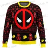 Pulls pour hommes Deadpool Jolly Red Guy's Ugly Unisex Anime Collection Pull de Noël Pull 3D Top Vêtements d'automne et d'hiver T231220