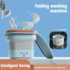 Mini çamaşır makineleri taşınabilir küçük mini katlanır çamaşır makinesi 4.5L ev alet ultrasonik temizleme küçük tek çamaşır makinesi döngüsü yıkayıcı