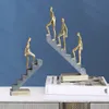 Abstract Go Up Trairs Thinker Sculpture Modern figurstaty för hemmakontorsbord Dekorprydnad 231220