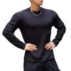 Men's T Shirts Thick T-Shirt Men Long Sleeve Shirt Oversize Solid Color Slim Korean Plus Size Winter Male Clothes