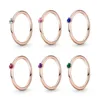 Cluster Rings LR Colorful Gemstone PAN Thin Sterling Silver Ring For Women Wedding Engagement Promise Gift Rose Gold Plated 925 Jewelry