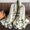 Sjaals Dames Sjaal 180X90cm Bloemenprint Luxe Elegantie Sjaal Reizen Wraps Cover-Ups Hijab Foulard Strand Voor Lente Herfst Winter