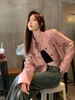 Women's Jackets Irregular Short Length Pink Slim Women High Street Leather Outerwear American Crop Tops Y2k Long Sleeve Elegant PU Coats