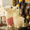 Bonito alpaca brinquedos de pelúcia moda animal macio bonecas de pelúcia cadeira de escritório sofá kawaii travesseiros presente de aniversário para meninos meninas