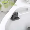 Temizleme Fırçaları EcoCo Silikon Baş Tuvalet Fırçası Hızlı Drenaj Temiz Alet Duvar Montajı veya Zemin Durumu Temizlik Fırçası Banyo Aksesuarları Q231220