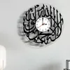 Relógios de parede Criativo Árabe Design Moderno Relógio Silencioso Eid Decoração Espelho Acrílico Adesivo Sala de estar Quarto Casa