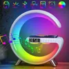 Orologi Orologi da tavolo da tavolo Altoparlante Bluetooth Sveglia a LED. Lampada da notte con atmosfera colorata RGB. Simulazione dell'alba Sveglia. 15 W Wirele