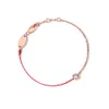 B01-001E Red Nici Redline Bracelets Kobiety Plum Flower Black Rope Banles na prezent świąteczny F1201247J