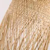 Pendellampor Sydostasien Creative Personality Restaurant Bar Family Style Bamboo Art Woven LED Lamp Chinese Chandelier