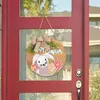 Decorative Flowers Easter Welcome Sign Spring Wall Hanger Rustic Adorable Water Resistant Durable Anti Fade Happy Door Front