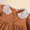 Mädchenkleider ma baby 6M-4Y Kleinkind Kleinkind Kind Baby Mädchen Kleid Rüschen Spitze A-Linie Langarm Kleider für Mädchen Vintage Herbst Frühling Kleidung D05