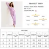 Women's Sleepwear Hiloc Criss-Cross Trouser Suits Spring Long Sleeves Home Wear Purple V-Neck Knitted 2 Piece Set Women Sets With Pants