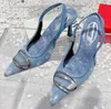 Projektantka Kobieta na wysokich obcasach moda na imprezę ubiór biurowych buty koronkowe buty na płytkie cięcie sandały gumowe skórzane letnie kostki kapcie 7732ess