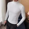 Erkek Sweaters Sonbahar ve Kış Kalınlaştırılmış Yumuşak Alt Gömlek Yarım Belktlank T-Shirt Termal Giyim Erkek Y2K Üstler