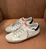 Guldsko designer damer superstar stjärnor samma sneaker märke mäns avslappnade lyxskor paljetter klassiska vita gör gamla smutsiga casual skor snörning damer män