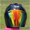 Hełmy motocyklowe Kaski motocyklowe Otwarte twarz 3/4 Hełmet Sz- 3 Oriental Dragon Cycling Racing i Kart Protective G Drop Gerve Dhnjw