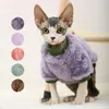 Kostiumy dla kotów Ubrania na Sphynx Winte ciepłe miękkie przytulne kostiumy jesienne sweter Puppy Puppy Kitten Pet Hoodie strój
