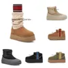 Winter Neue Ugglis-Stiefel Ultra Mini-Plattform Damen Klassische australische Plattformstiefel Design Tasman-Quastenstil Tazz-Band-Stil Pelzstiefel Hausschuhe Knöchel Sherpa Uugug