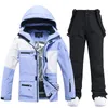 Tuta da sci per uomo e donna Abbigliamento da snowboard Set da esterno Giacche e pantaloni Abbigliamento invernale Costume da neve impermeabile 2024 231220