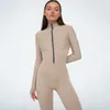 2024 Designer Long Sleeve Jumpsuits Women Fall Winter Bodycon Rompers Sexy Zipper Skinny Jumpsuits Stretchy Leggings Fitness Yogo Clothes Wholesale 10451