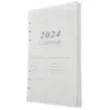 2024 English Agenda Book Page A5 Planner Notebooks Blank Calendar Delicate Year Notepad Paper Weekly Monthly Office Pocket Size 231220