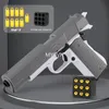 G17 M1911 Pistol Soft Bullet Toy Gun Manual Shell Ejection Blaster Launcher Child Adults Model Boys Birthday Gifts Outdoor Games