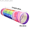 Toy Tents Foldable Children's Tent Crawling Tunnel Play House Indoor Toy Tube Baby Crawling Games Rainbow Tent Kids Little House Tipi Tent Q231221