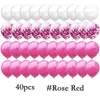 40pcs / set 12 pouces mélange bleu rose or confettis ballon en latex pour anniversaire baby shower ballons de mariage décorations de fête 231220