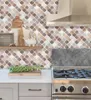 10 folhas de azulejo de parede autoadesivo 3D em azulejos backsplash casca e para cozinha 231220