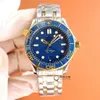 Mens Luxurys Watch Sports Automatic Omegwatches Classic seahorse series diving boys' automatic mechanical watch business men's back transparent