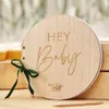 Baby Shower Książka gościnna Drewniana książka gościnna Peepsake DIY Dorosły Dzieci Dekoracja przyjęcia urodzinowego Dekoracje Wedding Baby Shower 231220