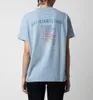 Ny t-shirt Zadig Voltaire 24SS Designer Trend Pullover Tee Simple Classic Style Circle Rainbow Wing Letter Print Hot Diamond Cotton Women