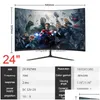 Monitoren Inch Ips Gamer 1080P Gebogen Monitor Pc 75Hz Compatibele LCD-schermen Desktop Hd Gaming Computer Drop Delivery Computers Netwo Dhuec