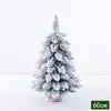 Christmas Decorations Tree Mini Holiday Decoration Festive Party Supplies White Flocked Window Craftsmanship W