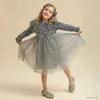 Girl's Dresses Sequin Girls Princess Dresses for Party 3-8Y Kids Birthday Wedding Evening Gown 2023 New Spring Fall Long Sleeves Children Dress