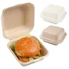 Disposable Take Out Containers Burger Snack Packaging 10/20pcs Food Baking Cake Boxes Bowl Lunchbox Bento Dessert Home Disposable Microwavable Containers 231219