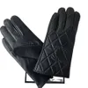 2023 Womens Leather Gloves Designer Fårskinn Päls Integrerad Cycling Warm Fingertip Gloves278a