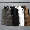 2024 Vest Jacket Men s Autumn Winter Warme Sleeveless Coat Stand Collar Padded Waistcoat Corduroy Work Wear Male Clothes 5xl 231020