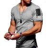 Men's T Shirts Short Sleeve Zipper Shoulder Streetwear Hip Hop Summer Shirt Men Longline Curved Hem Tshirt Slim Funny T-Shirt Plus Size